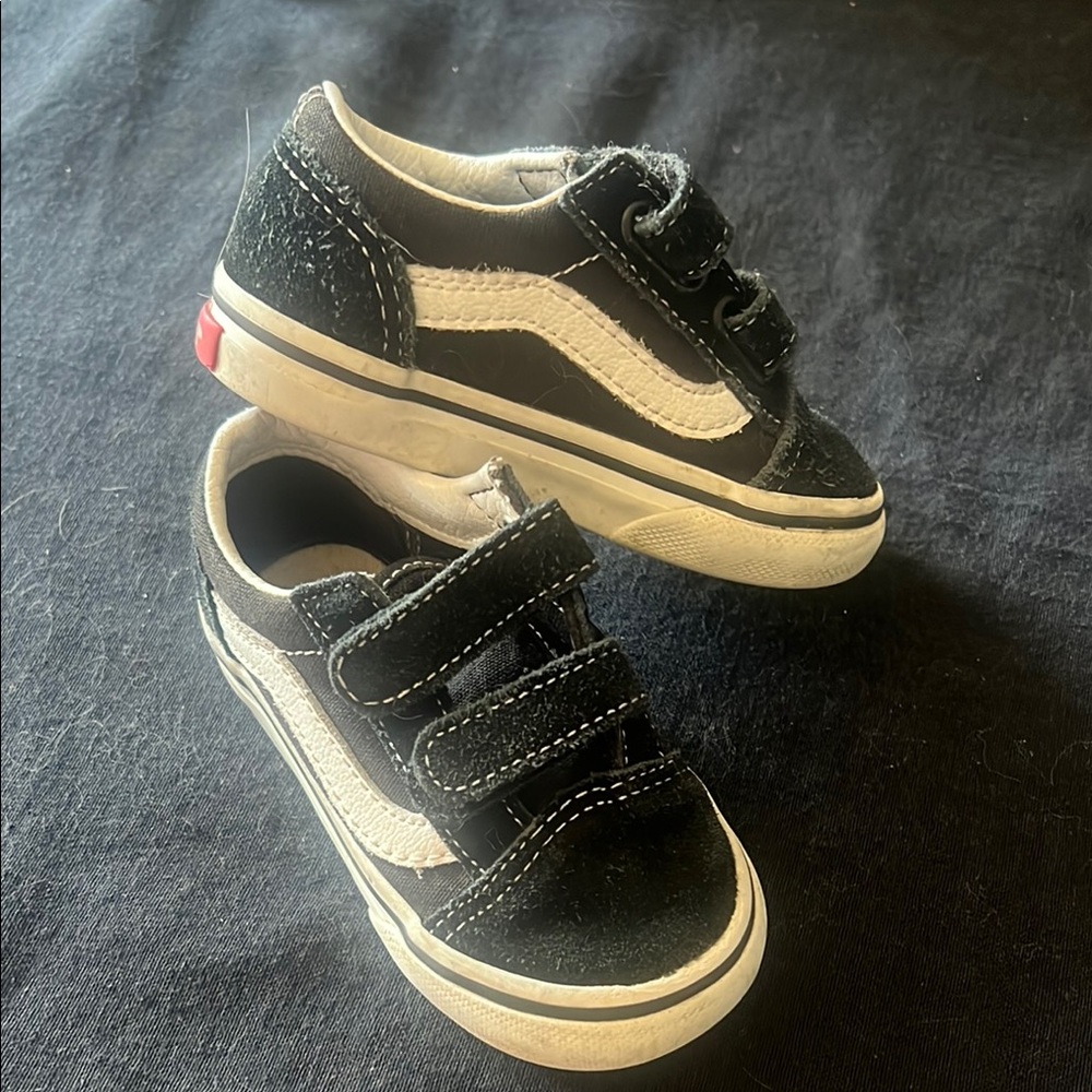 Vans Kids Black and White Sneakers
